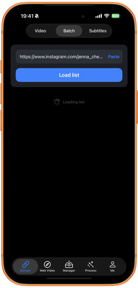 点击 Load list，等待列表加载