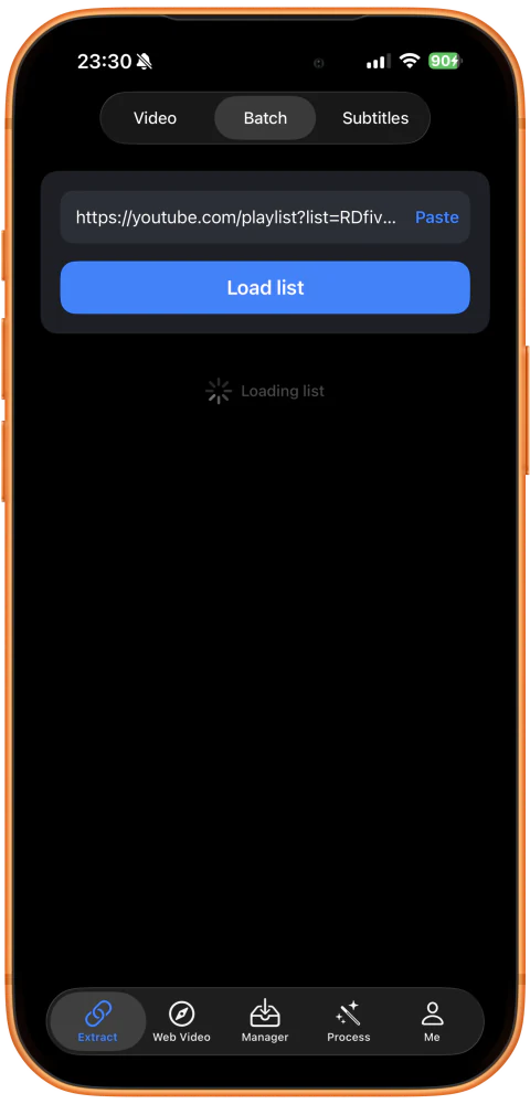 点击 Load list，等待列表加载