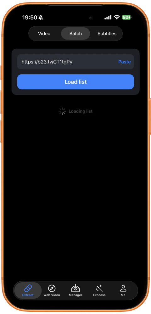 点击 Load list，等待作品列表加载